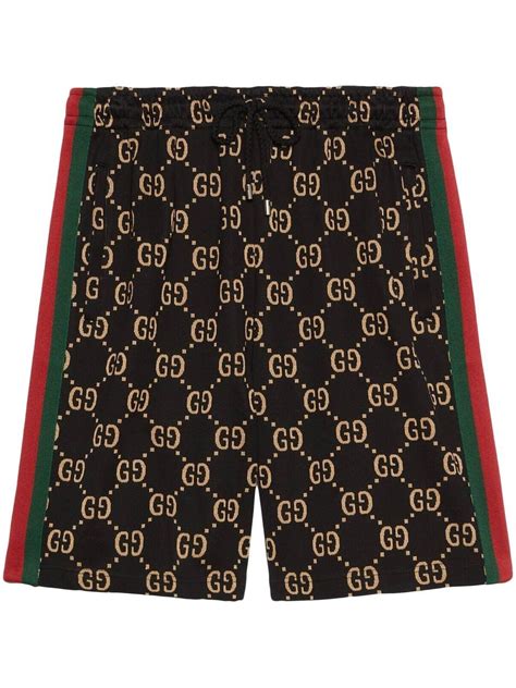 gucci gg0542o|GG jacquard jersey bermuda short in black .